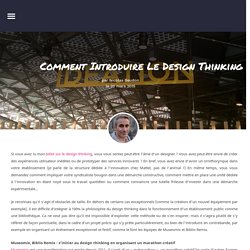 Comment introduire le design thinking en bibliothèque ? – Nicolas Beudon