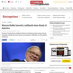 Warren Buffet investit 5 milliards dans Bank of America