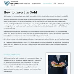 Investing in Gold and Precious Metals