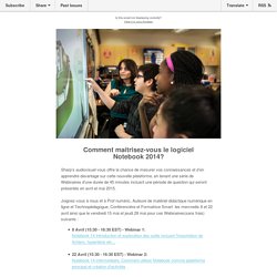 Invitation à un Webinaire:Comment maitrisez-vous le logiciel Smart Notebook 2014?