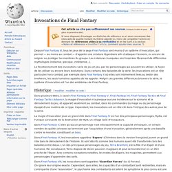 Invocations de Final Fantasy