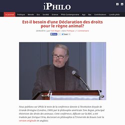 Est-il besoin d’une Déclaration des droits pour le règne animal?