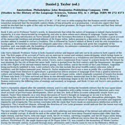 Issue 30 - Varro - De lingua latina X