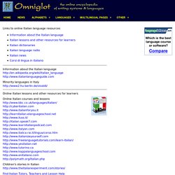 Links to online Italian language resources