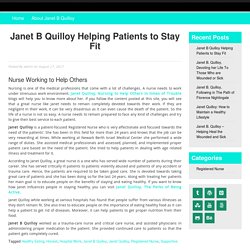 Janet B Quilloy Helping Patients to Stay Fit