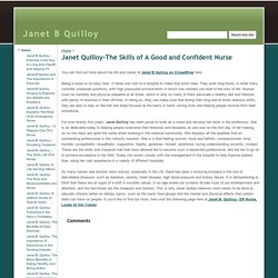 Janet Quilloy-The Skills of A Good and Confident Nurse