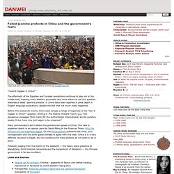 Failed jasmine protests in China and the government's fears