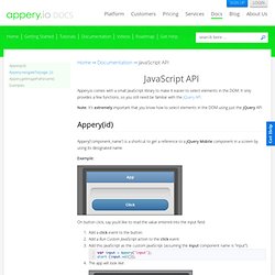 JavaScript API