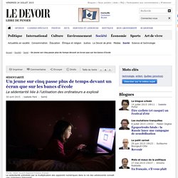 Un jeune sur cinq passe plus de temps devant un écran que sur les bancs d’école