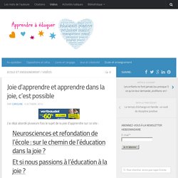 Joie d'apprendre et apprendre dans la joie
