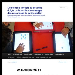 Doigtdecole : l'école du bout des doigts ou le tactile et ses usages en Éducation