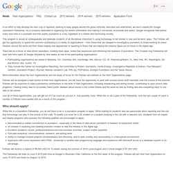 Journalism Fellowship – Google