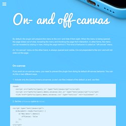 jQuery.mmenu on-canvas and off-canvas menus