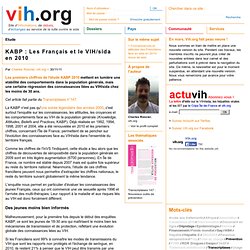 KABP : Les Français et le VIH/sida en 2010