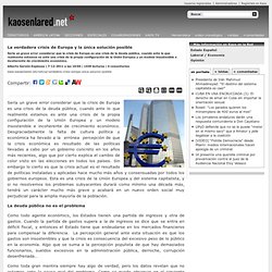 La verdadera crisis de Europa y la única solución posible