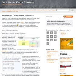 Karteikarten Online lernen – Repetico – Juristischer Gedankensalat