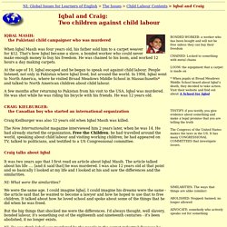 Iqbal Masih and Craig Kielburger: children against child labour