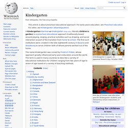 Kindergarten