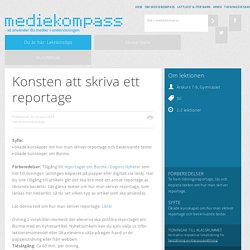 Konsten att skriva ett reportage