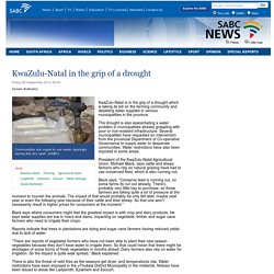 KwaZulu-Natal in the grip of a drought:Friday 26 September 2014