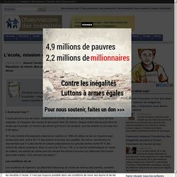 L’école, mission égalité ?