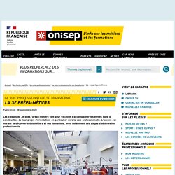 La 3e prépa-métiers