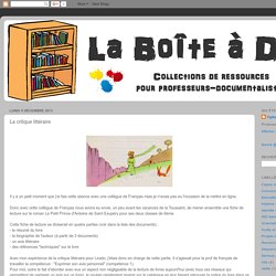 La critique littéraire