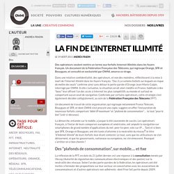 La fin de l’Internet illimité