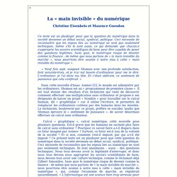 La « main invisible » du numérique