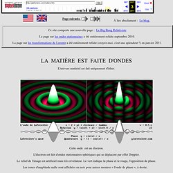 La matière est faite d'ondes - Gabriel LaFreniere