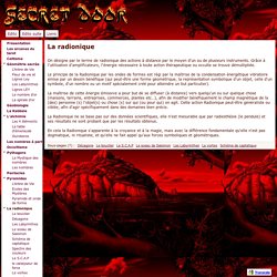 La radionique - secretdoor