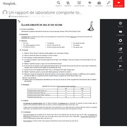 Un rapport de laboratoire comporte toujours un titre., Da...