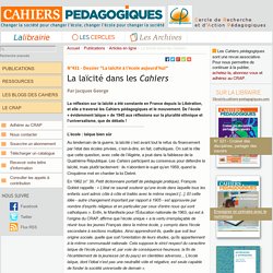 La laïcité dans les Cahiers