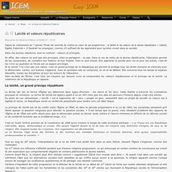 Laïcité et valeurs républicaines