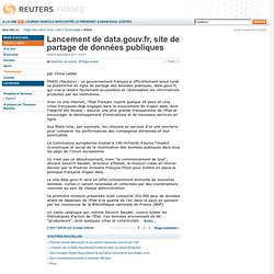 Lancement de data.gouv.fr, site de partage de données publiques