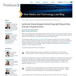 Landmark Oracle-Google Android Copyright Dispute May End Up In Supreme Court