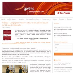 Réseau "Langage et Travail"
