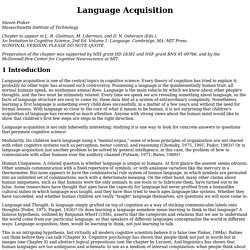 Language Acquisition