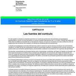 Las fuentes del currículo