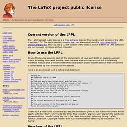 The LaTeX project public license