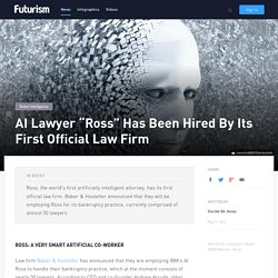 Artificially Intelligent Lawyer “Ross” Has Been Hired By Its First Official Law Firm