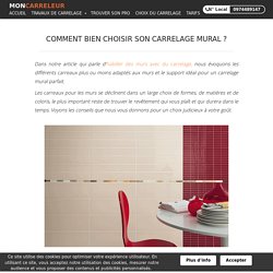 Mon carreleur : les travaux de carrelage