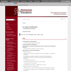 Le corps en rééducation