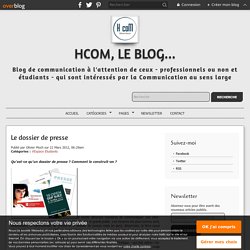 Le dossier de presse