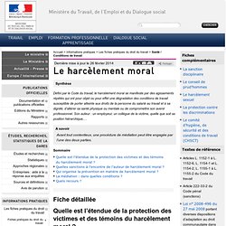 Le harcèlement moral