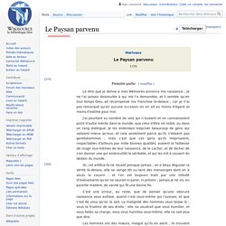 Le Paysan parvenu