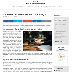 Le RGPD va-t-il tuer l'email marketing