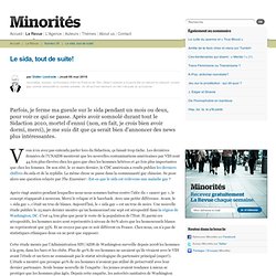 Le sida, tout de suite - Minorités