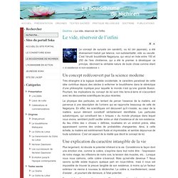Le vide, réservoir de l’infini