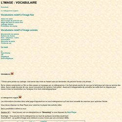 Le vocabulaire de l'image
